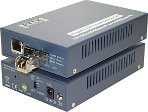 Gigabit Media Converter 10/100/1000 TX 1000Base SFP LC multi mode